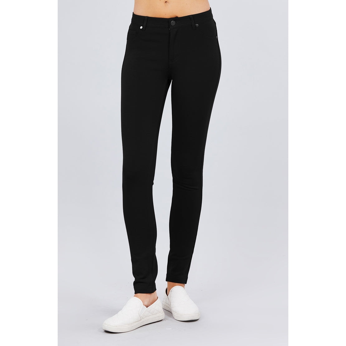 Mid Rise Ponte Pants