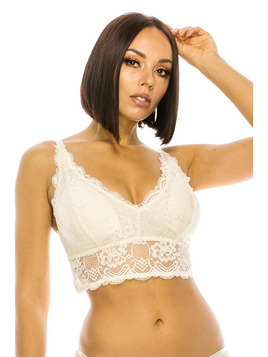 Floral Lace Overlay Bralette
