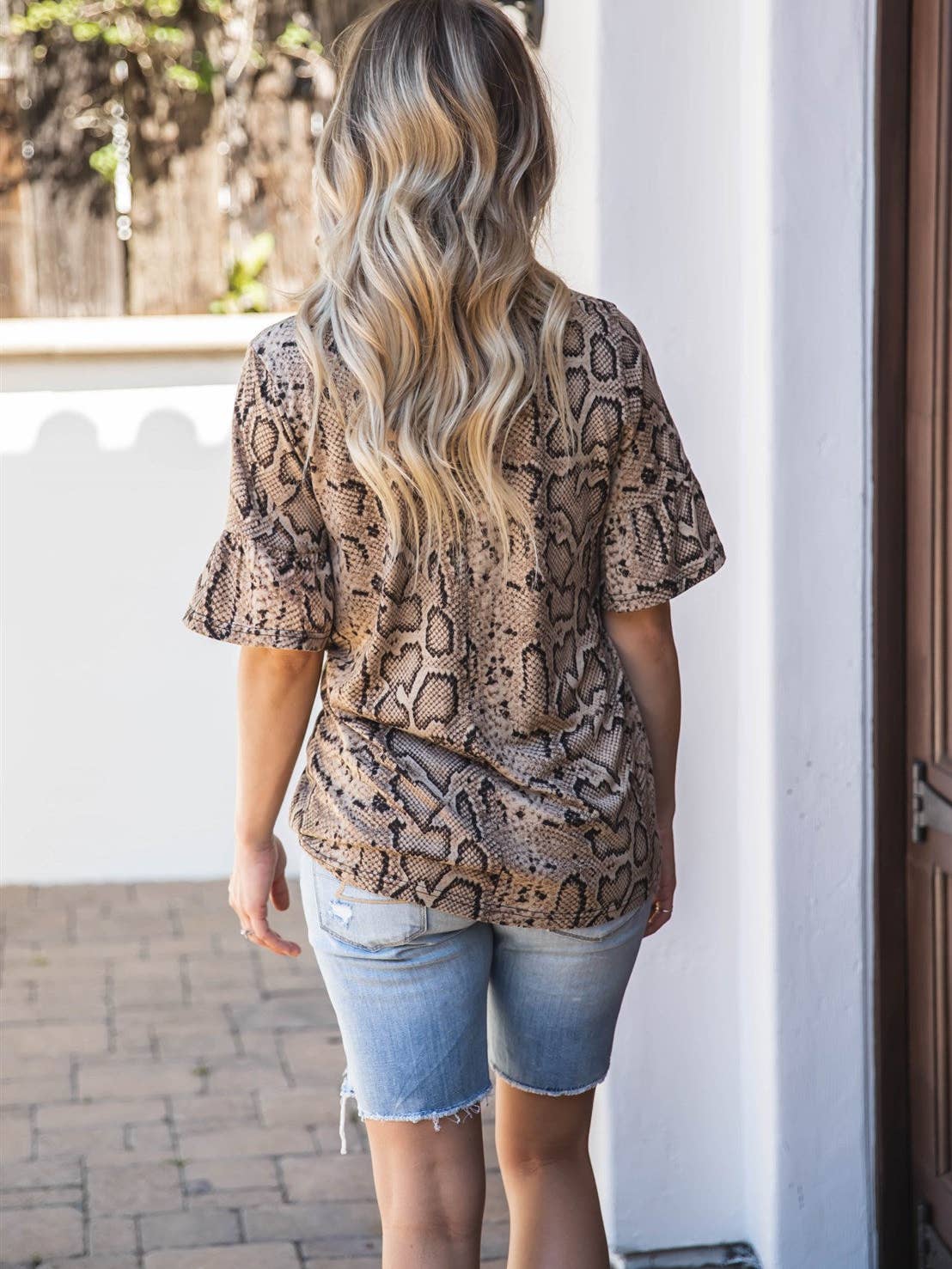 Python Flare Sleeve Top