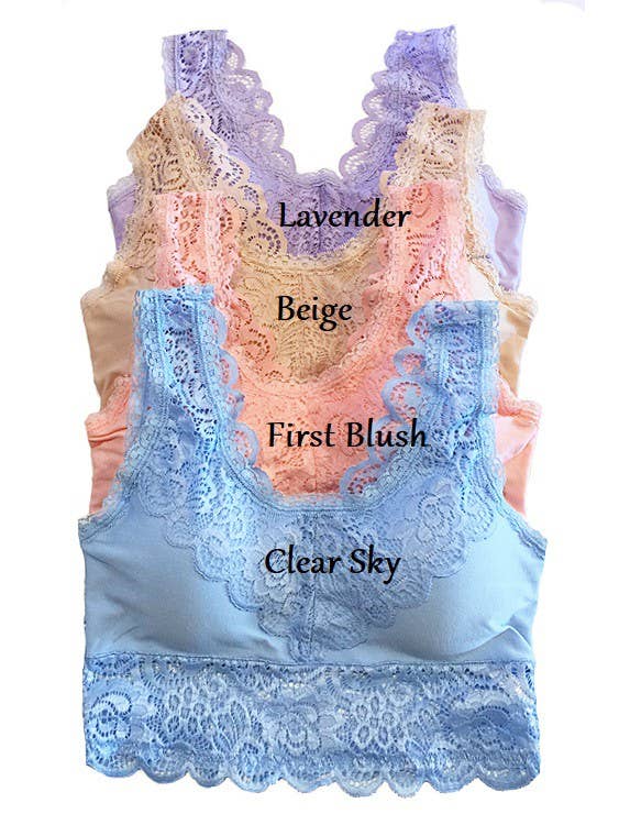 Padded Floral Lace Bralette