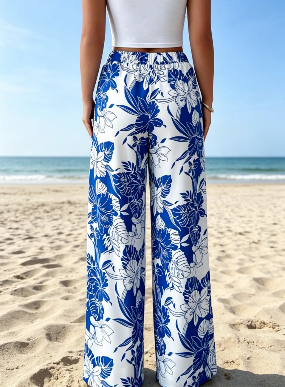 Boho Tropical Wide Leg Pants