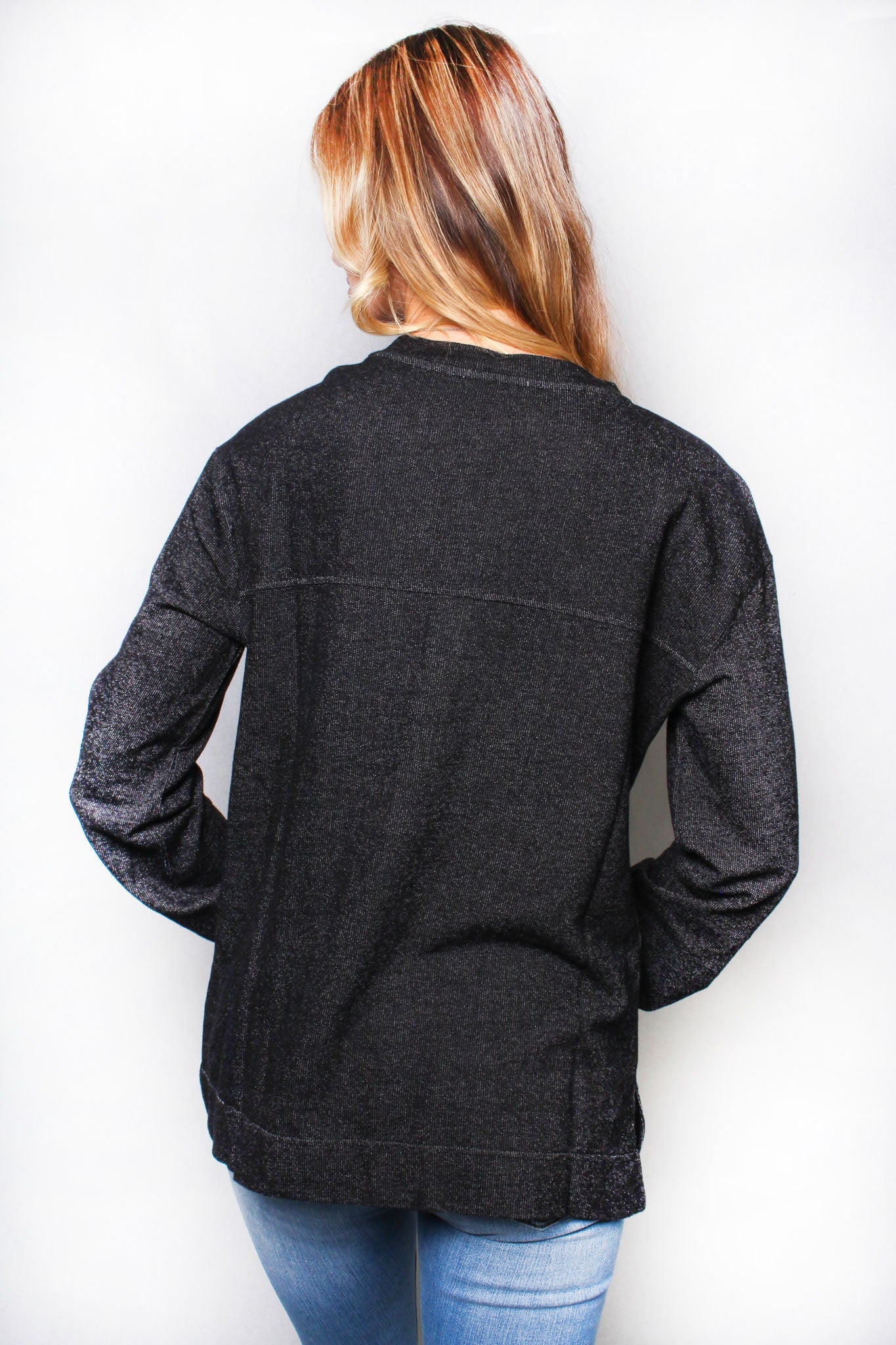 Solid Long Sleeve Henley Top