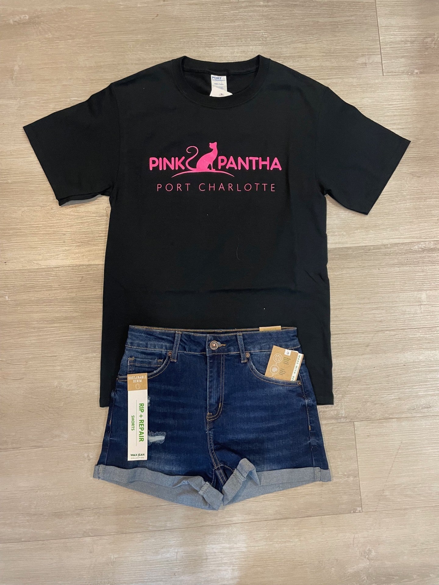 Pink Pantha Round Neck Unisex Tee Shirts