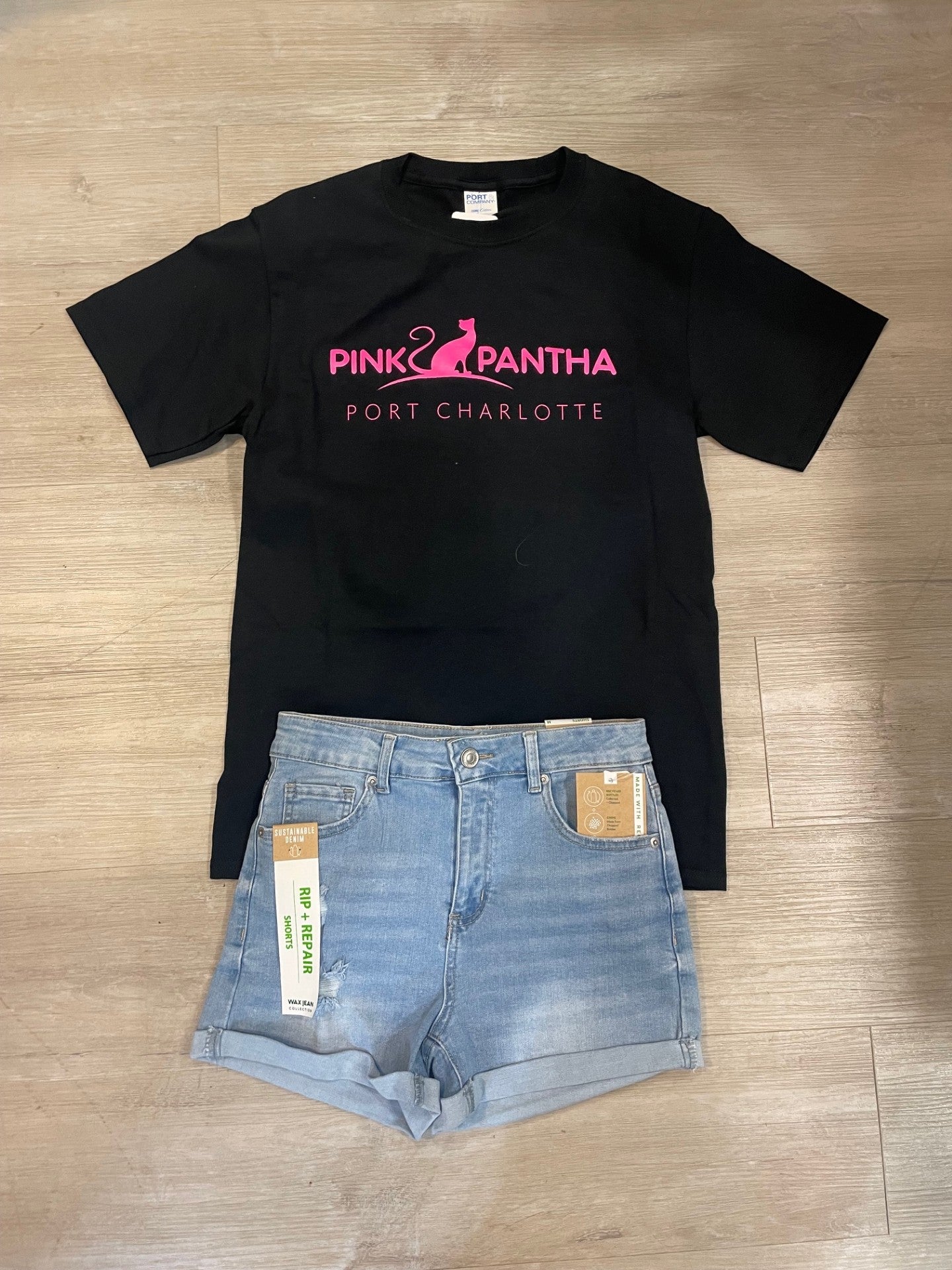 Pink Pantha Round Neck Unisex Tee Shirts