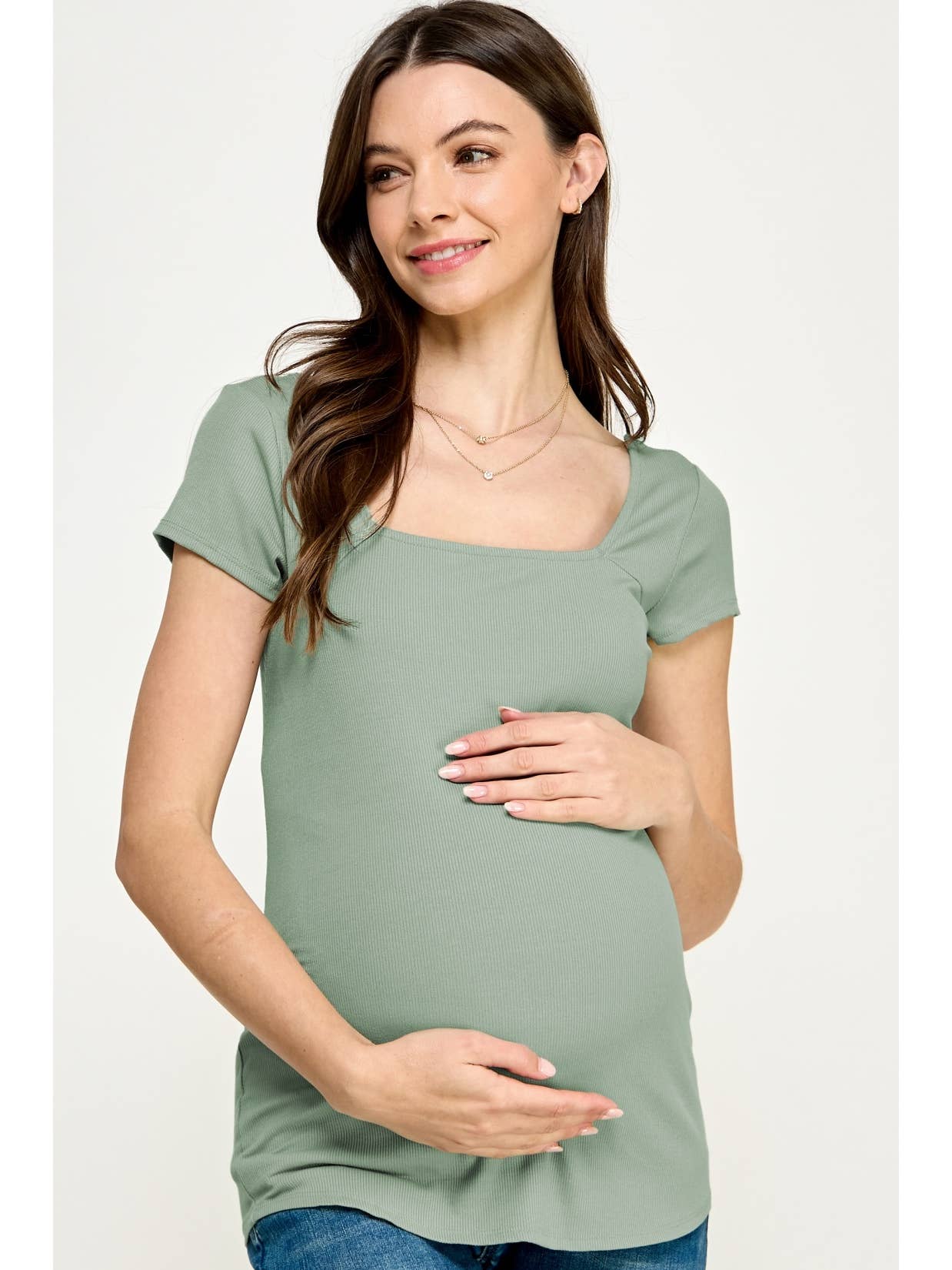 Square Neck Maternity Top