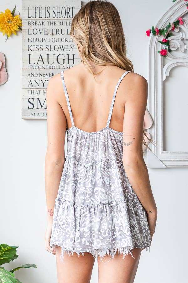 Animal Print Spaghetti Strap Top