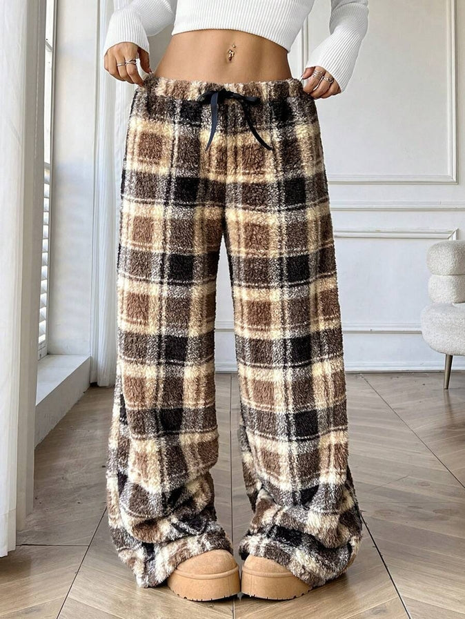 Plaid Fleece Lounge Pants