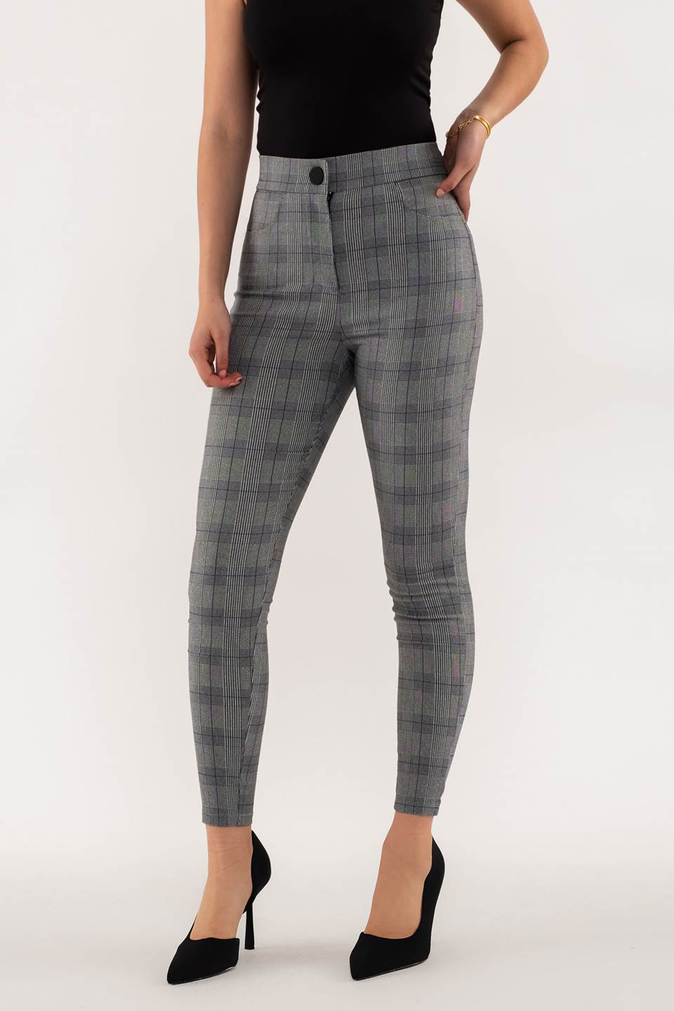Plaid Skinny Pants