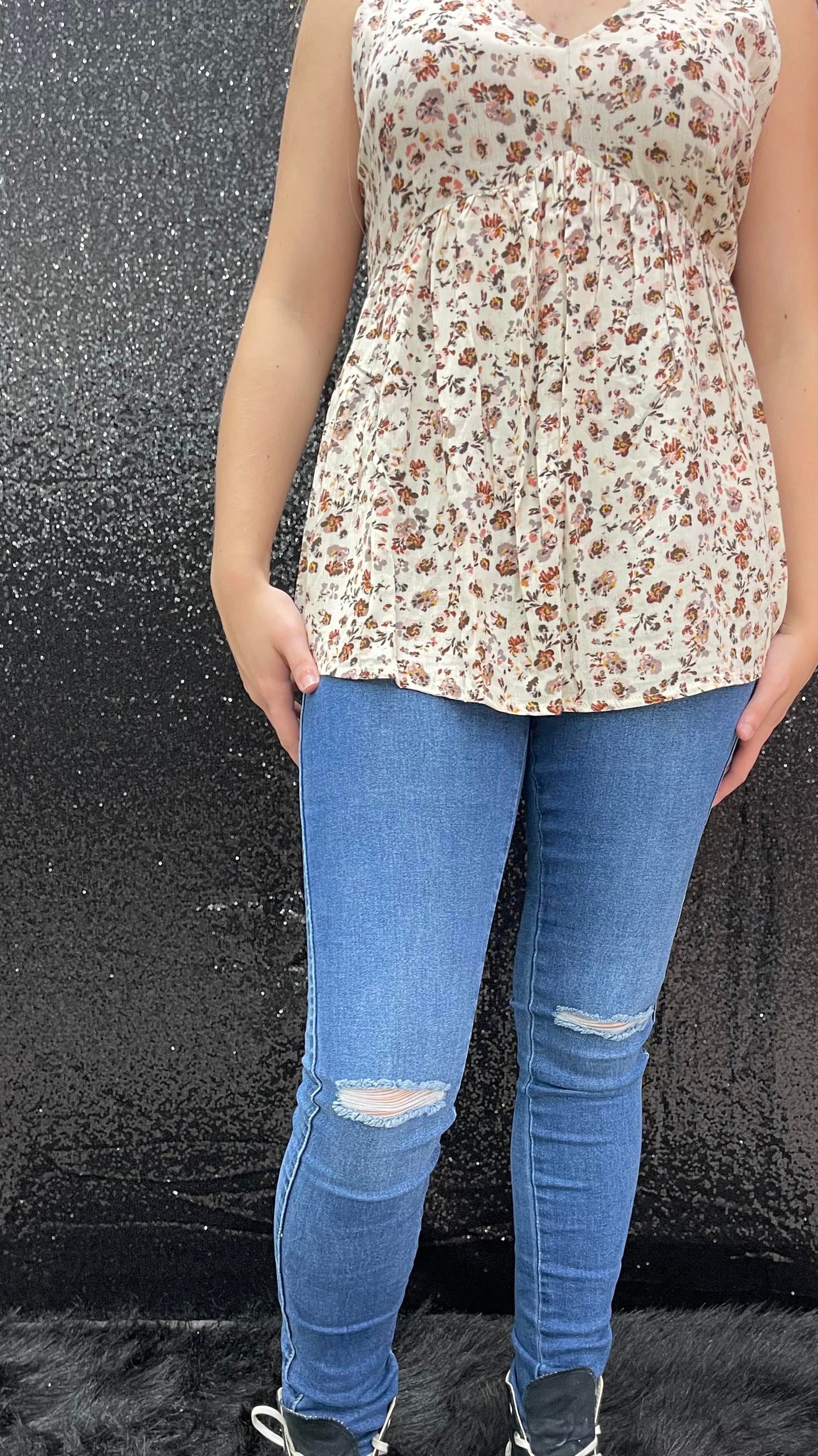 Slit Knee Skinny Jeans