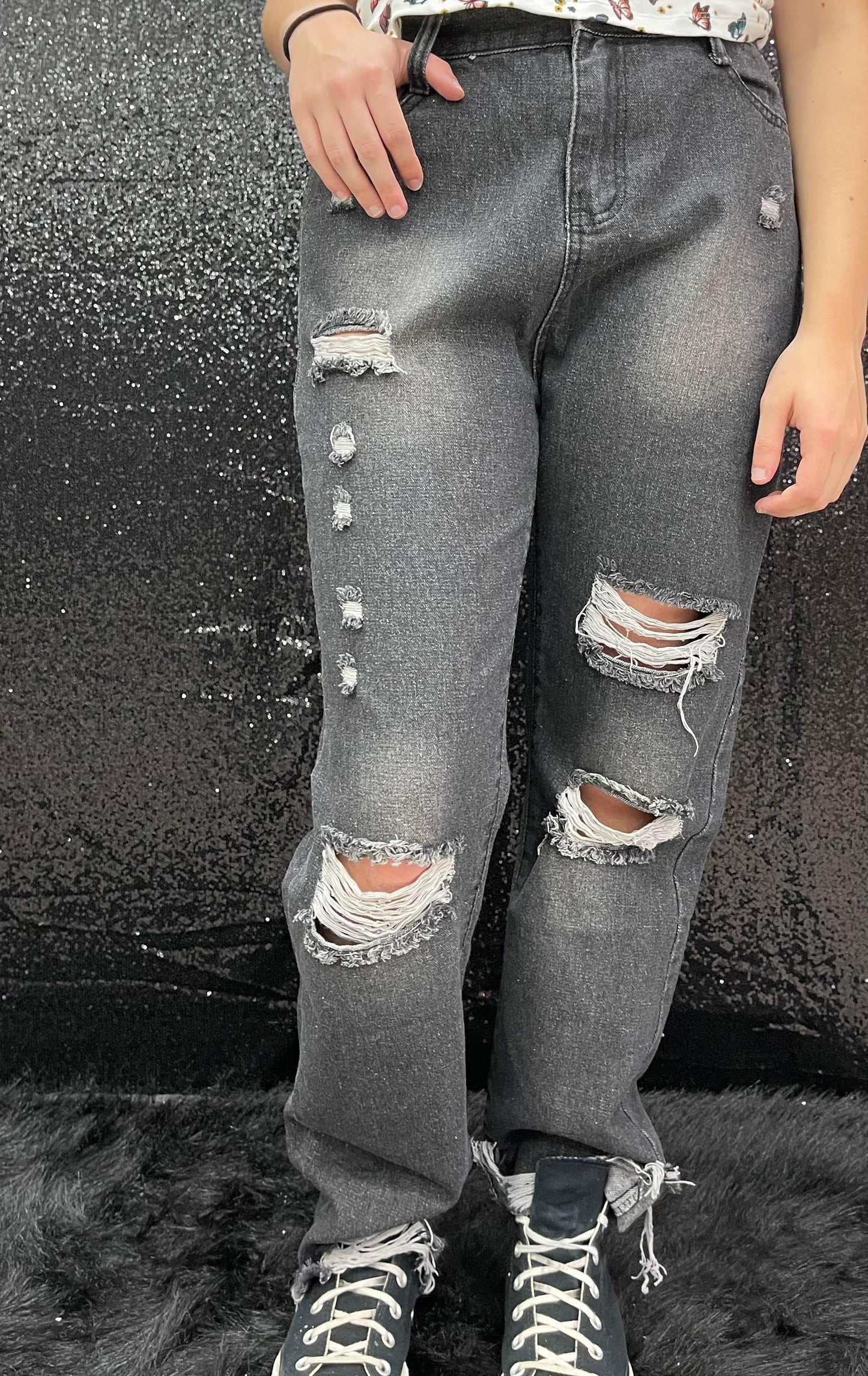 Cowgirl Trouser Distressed Jeans