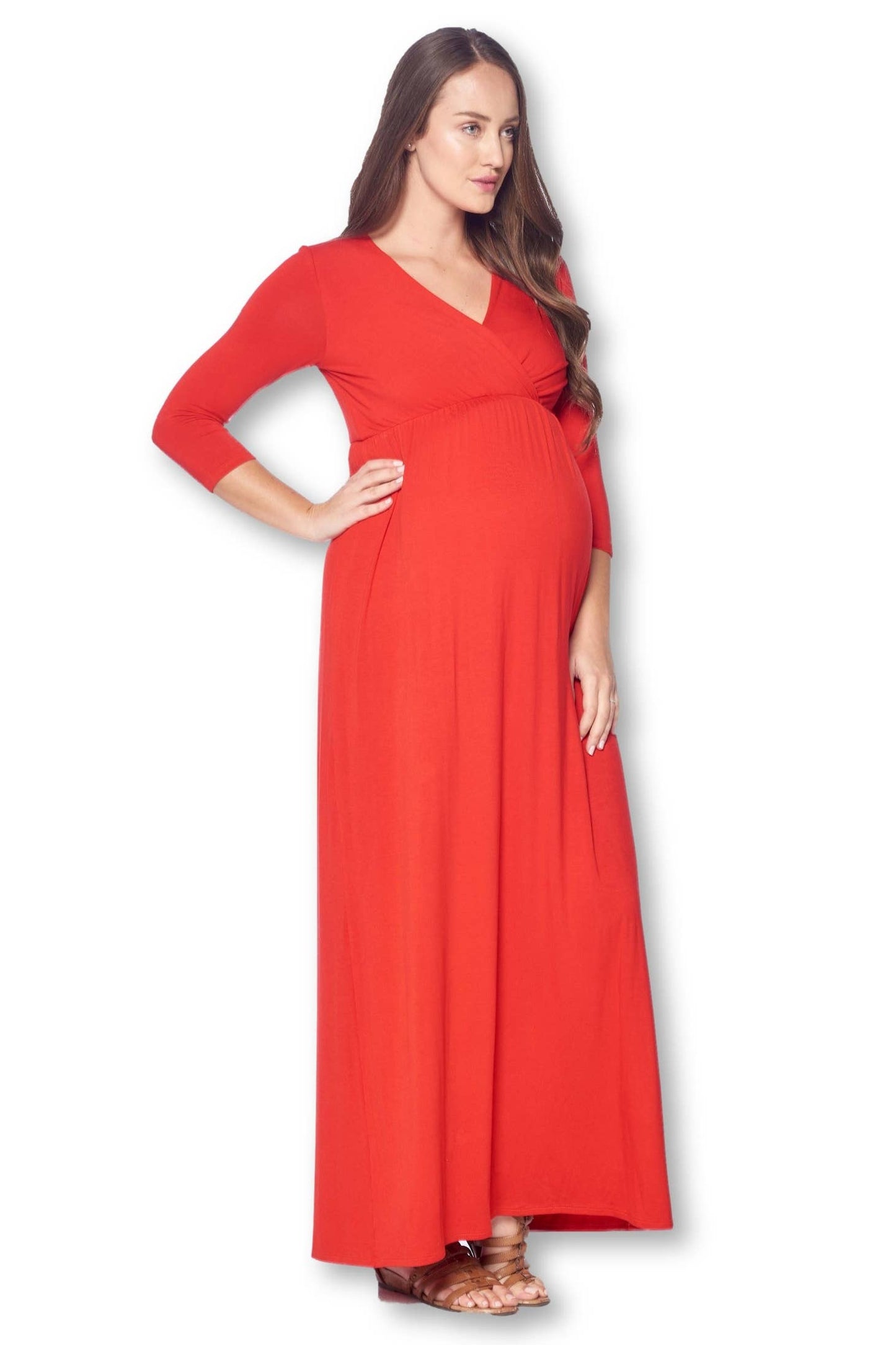 Orange/Red Maternity Dress