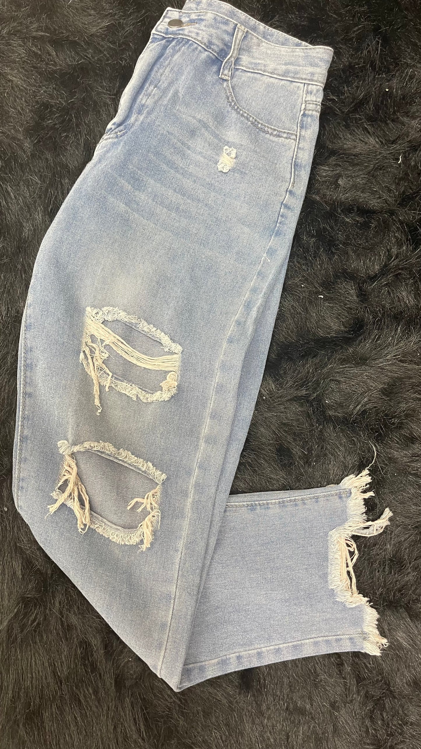Cowgirl Trouser Distressed Jeans