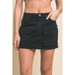 Mini Cargo Denim Skirt