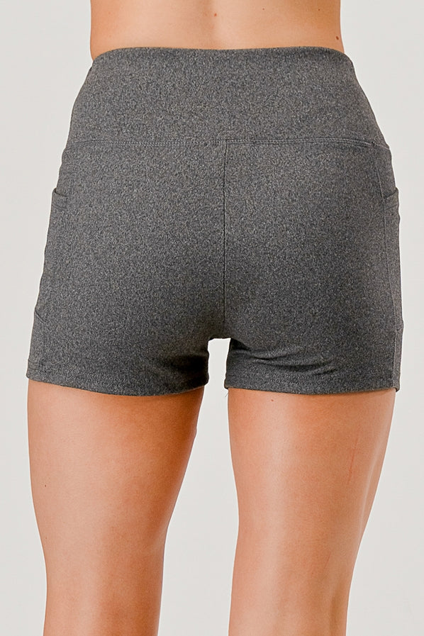 High Waist Biker Shorts with Pockets