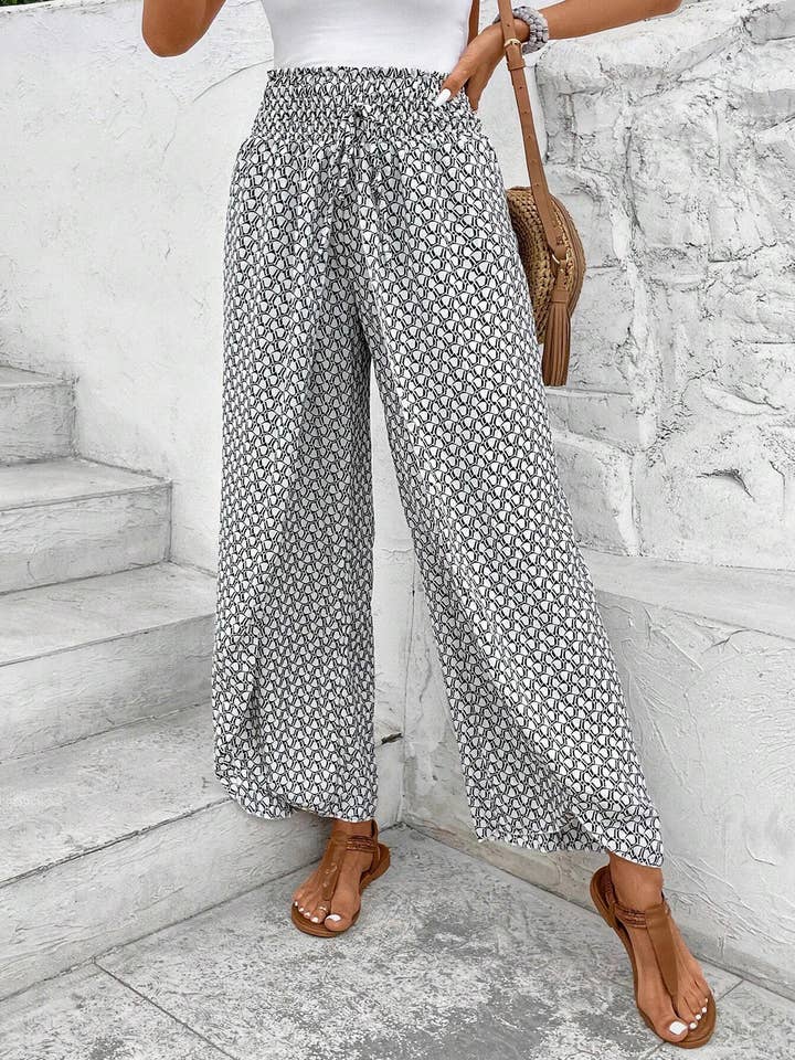 Floral Side-Slit Culottes