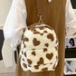 Cow Print Fleece Backpack