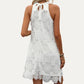 Elegant Sheer White Crochet Mini Dress