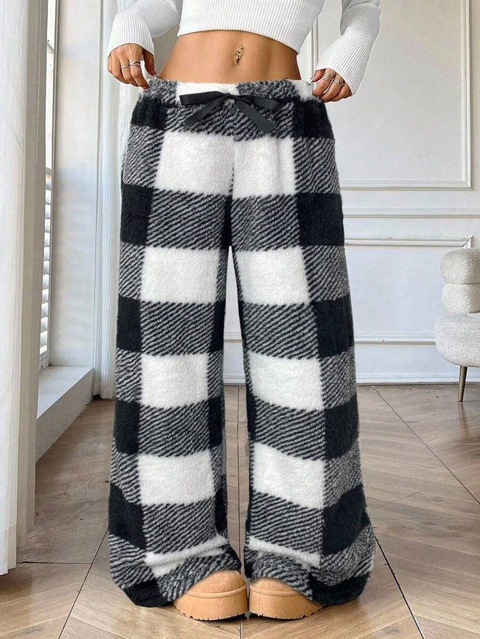 Plaid Fleece Lounge Pants