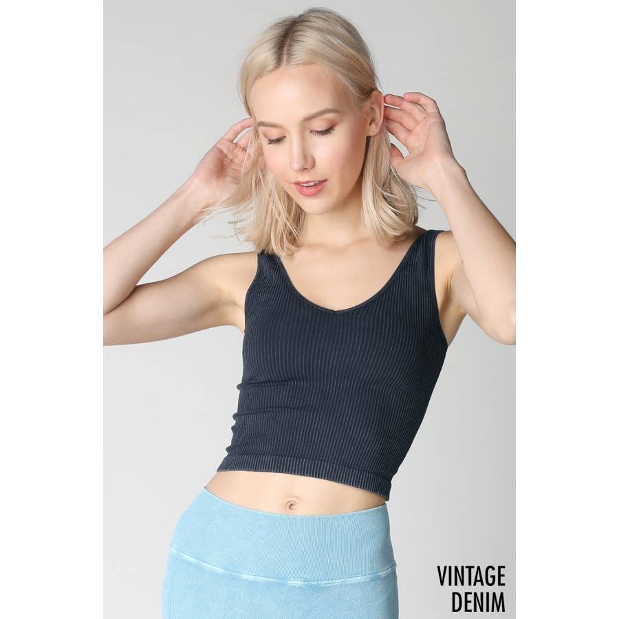 NikiBiki Vintage V Neck Crop Top