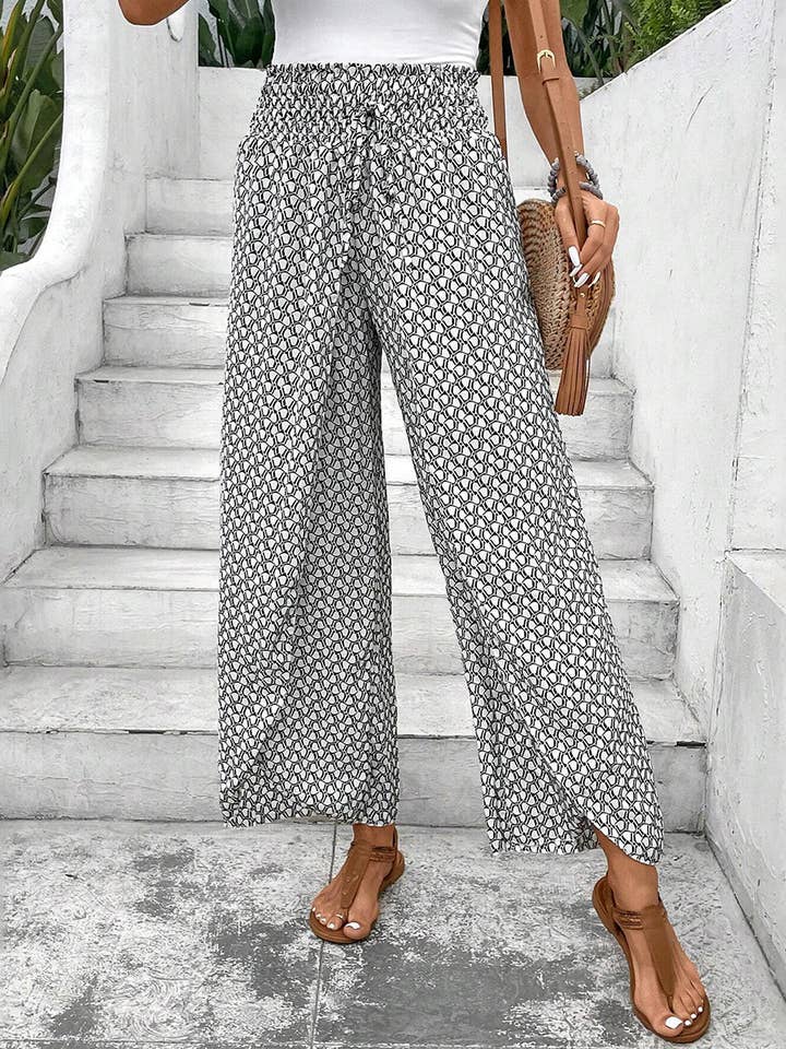 Floral Side-Slit Culottes