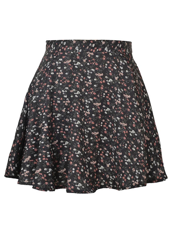 Chiffon Floral Mini Skirt