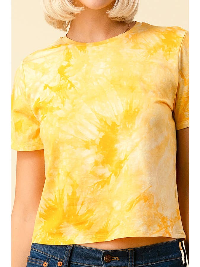 Short Sleeve Tie Dye Top