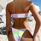 Lattice Print String Bikini