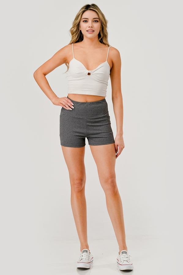 High Waist Biker Shorts with Pockets