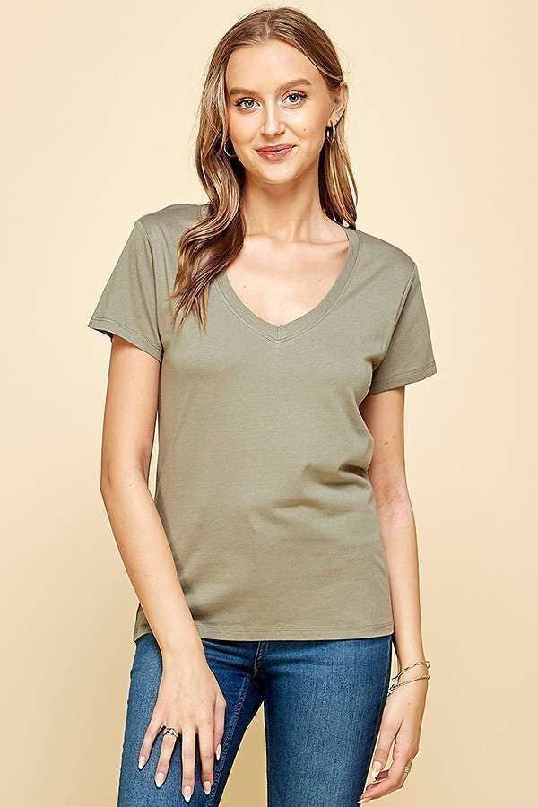 V-Neck Basic Tee