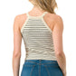 Stripe Halter Neck Top