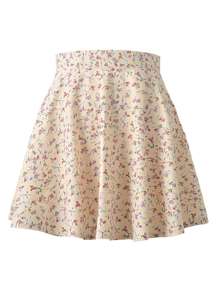 Chiffon Floral Mini Skirt