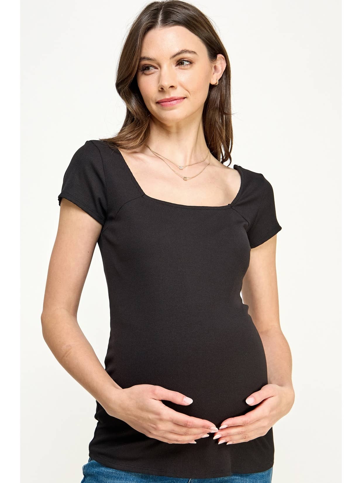 Square Neck Maternity Top