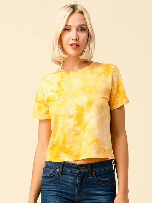 Short Sleeve Tie Dye Top