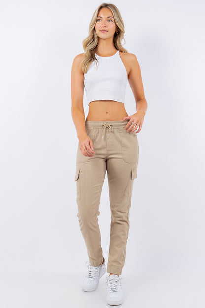 Stretch Twill Cargo Joggers