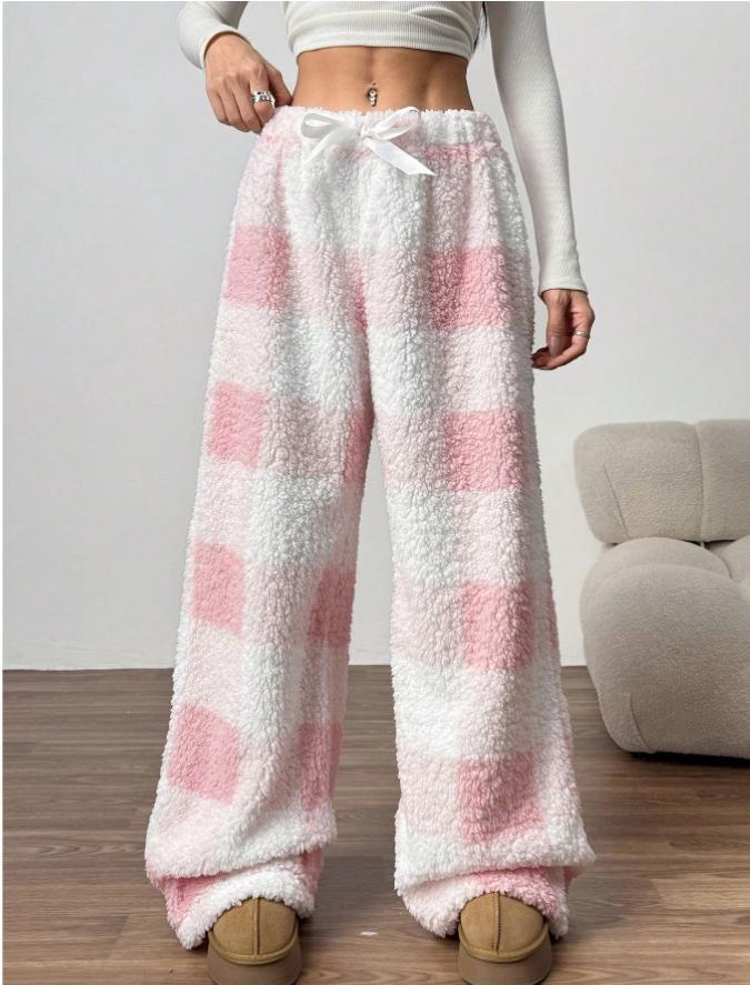 Plaid Fleece Lounge Pants