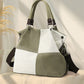 Colorblock Canvas Shoulder Bag