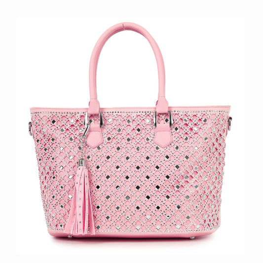 Dazzling Rhinestone Shopper Style Tote