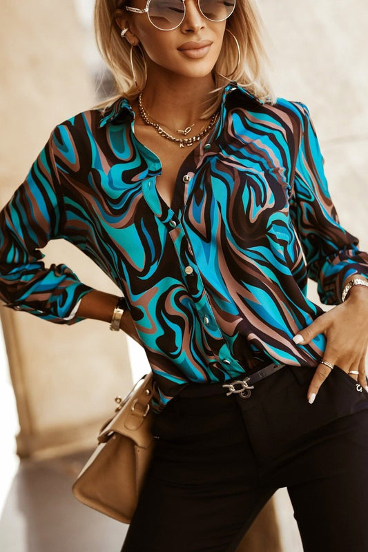 Digital Print Long Sleeve Shirt