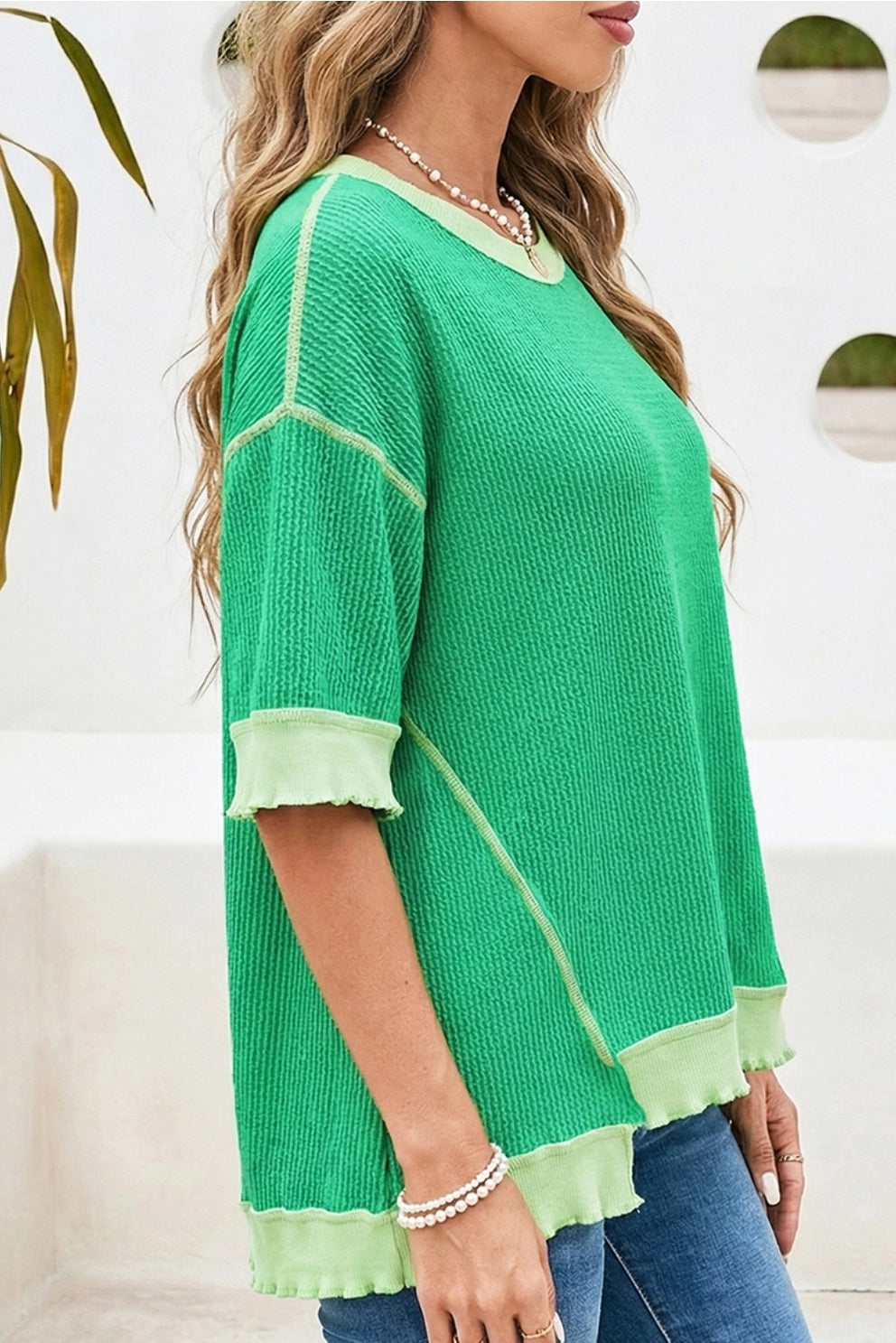Uneven Hem Twist Shirt