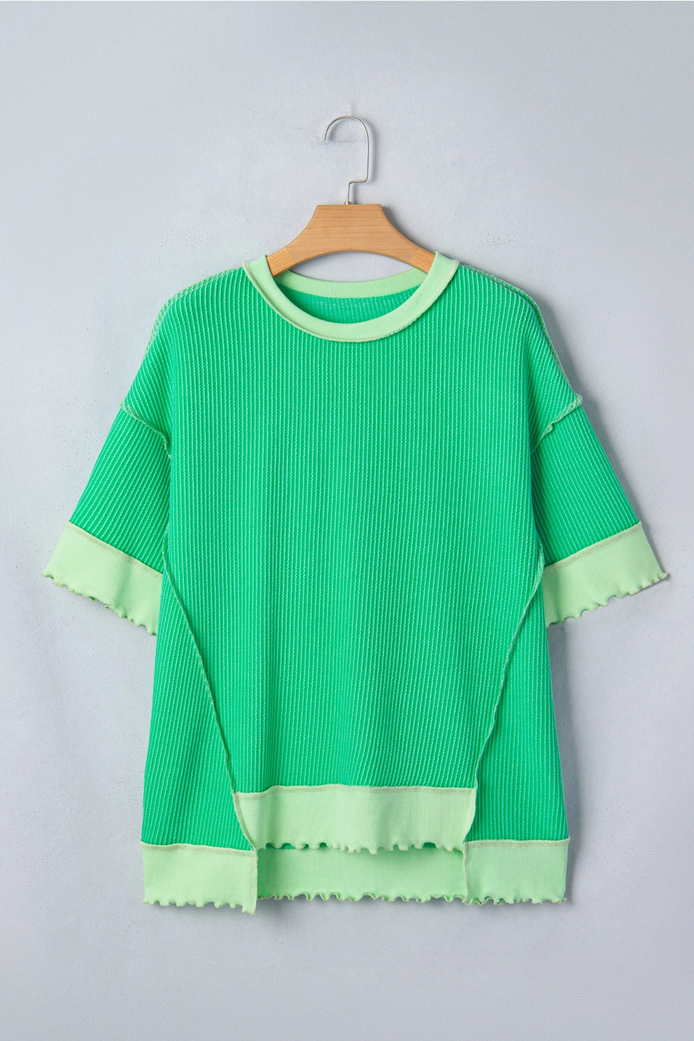 Uneven Hem Twist Shirt