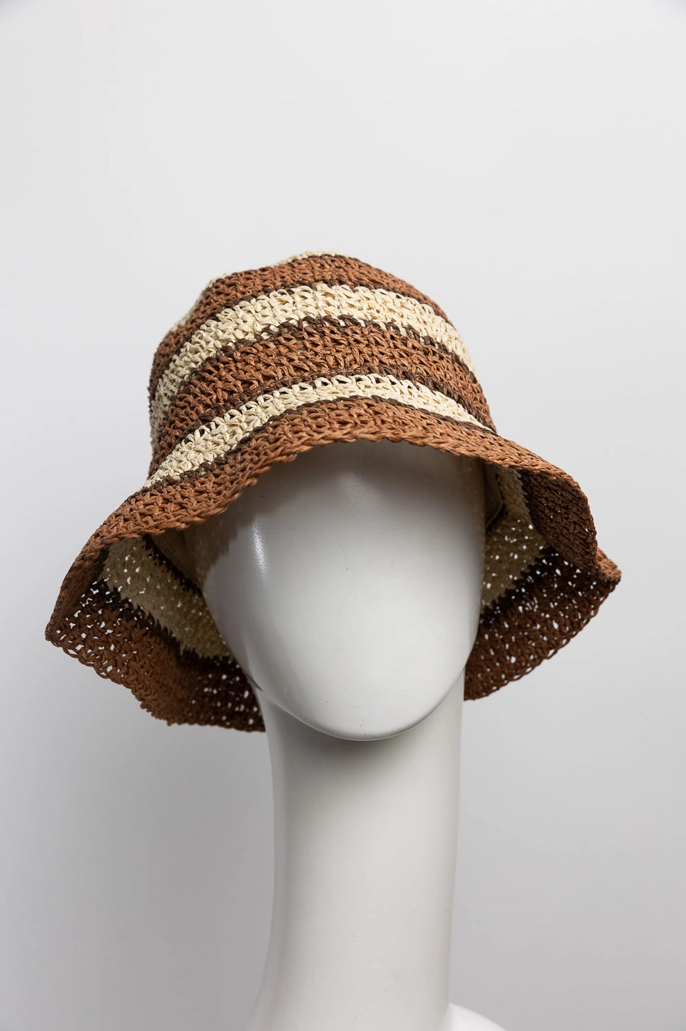 Crochet Striped Bucket Hat