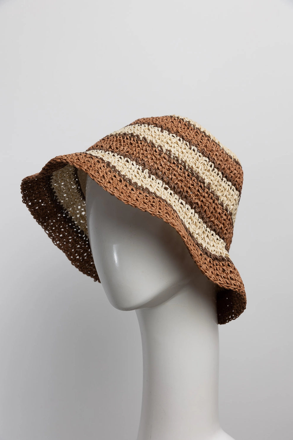 Crochet Striped Bucket Hat