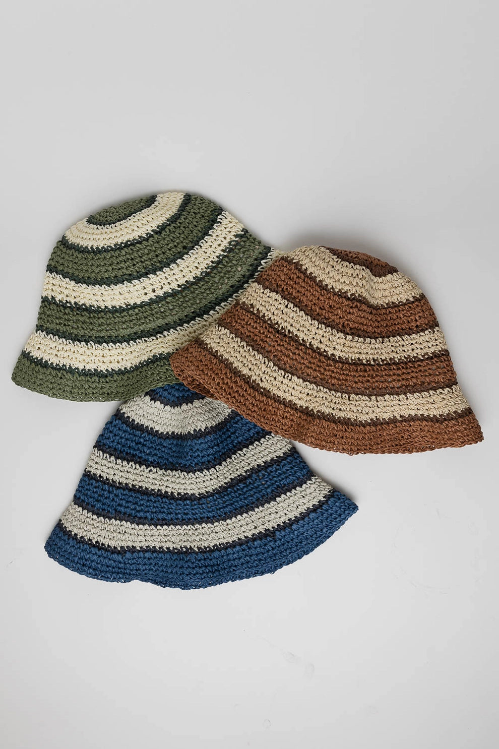 Crochet Striped Bucket Hat