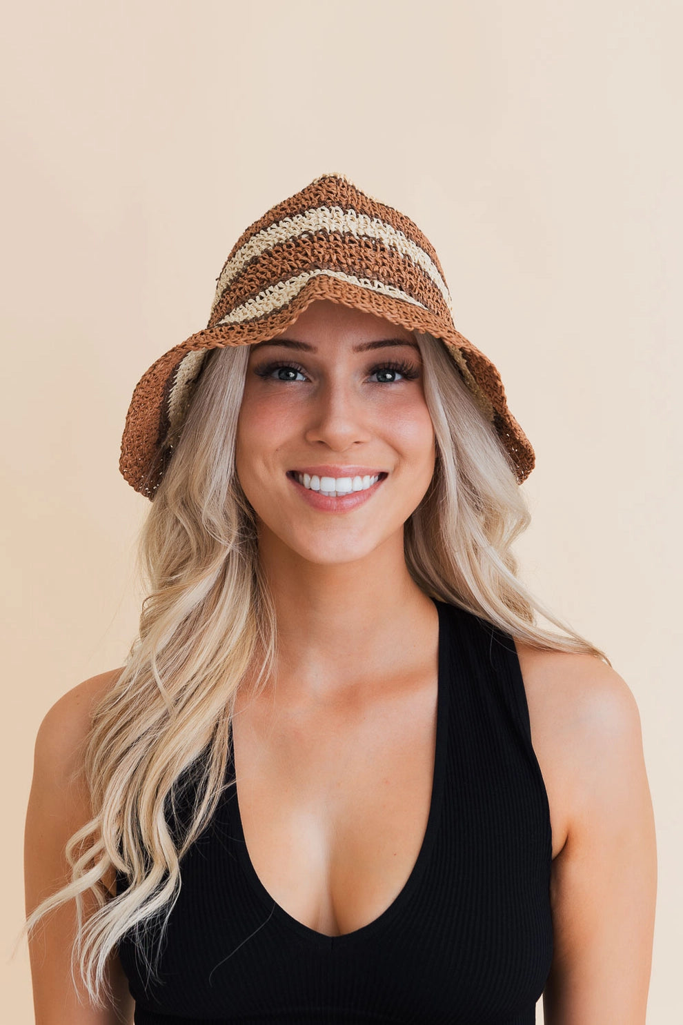 Crochet Striped Bucket Hat