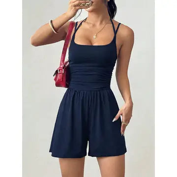Strapless Waist-Cinching Romper