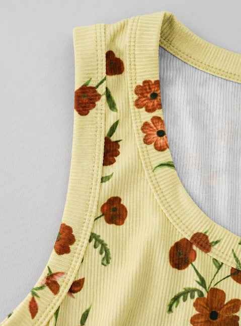 Boho Retro Floral Tank Top
