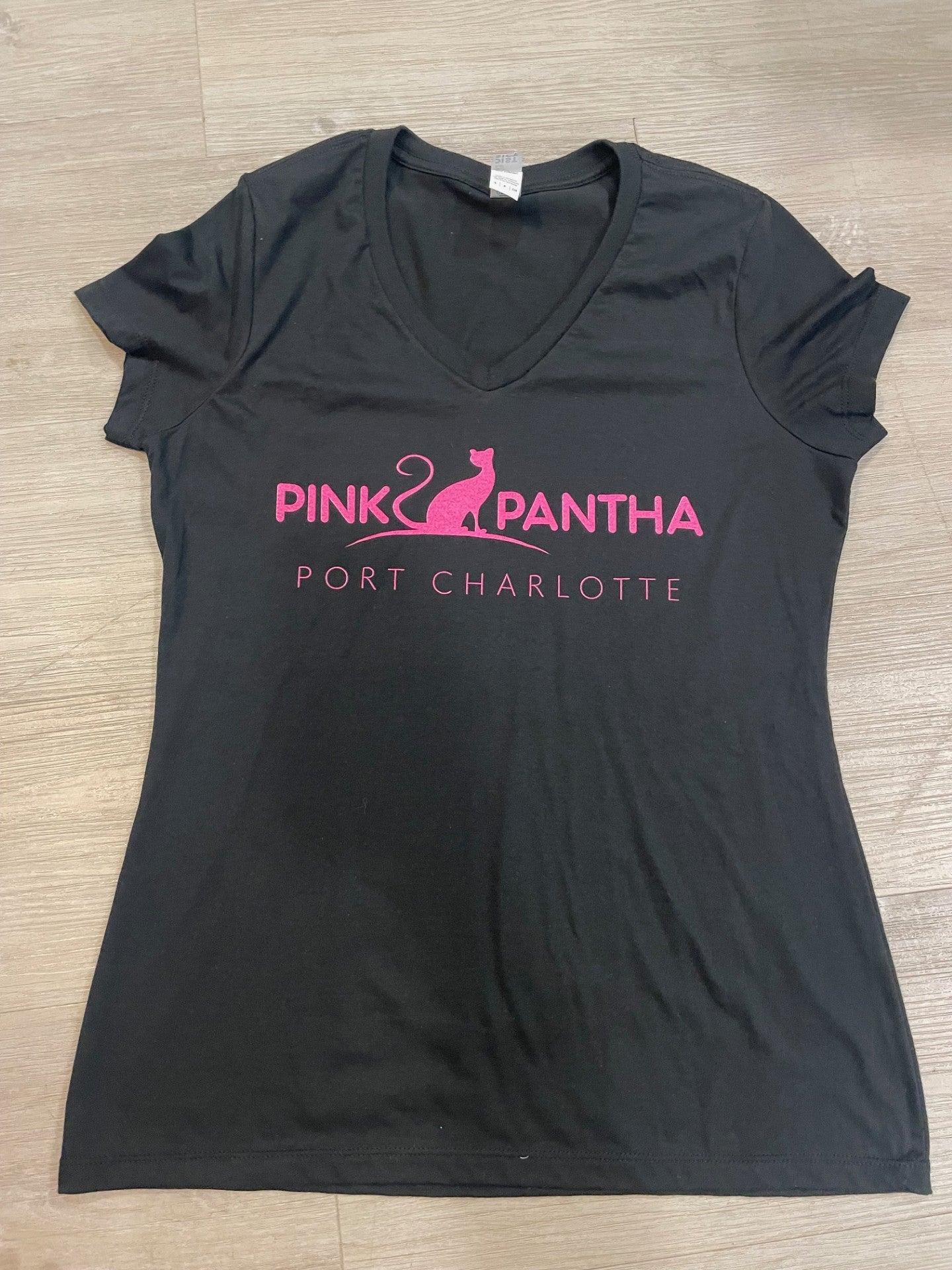 Pink Pantha V-Neck Women's Tee Shirts