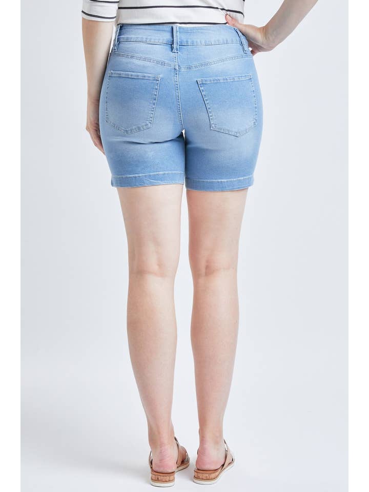 High Rise Slit Hem Shorts