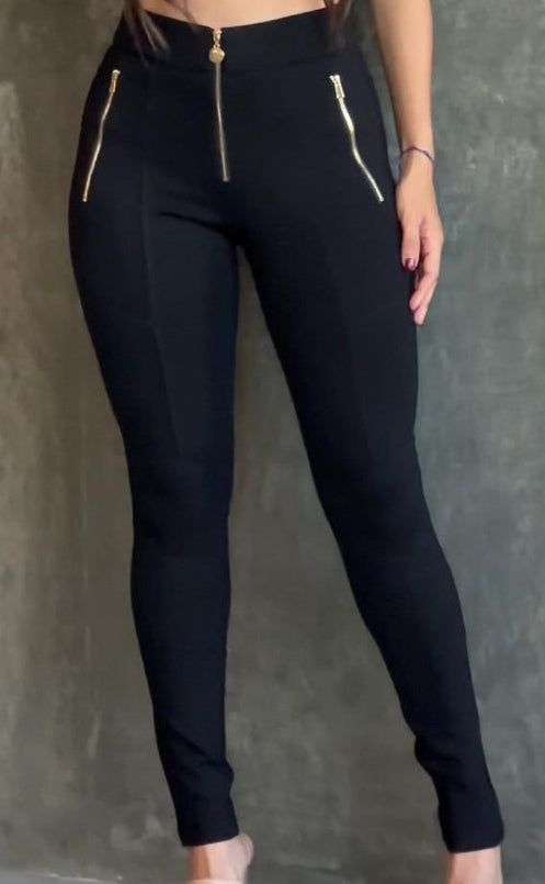 Moto Ponte Leggings with Zipper