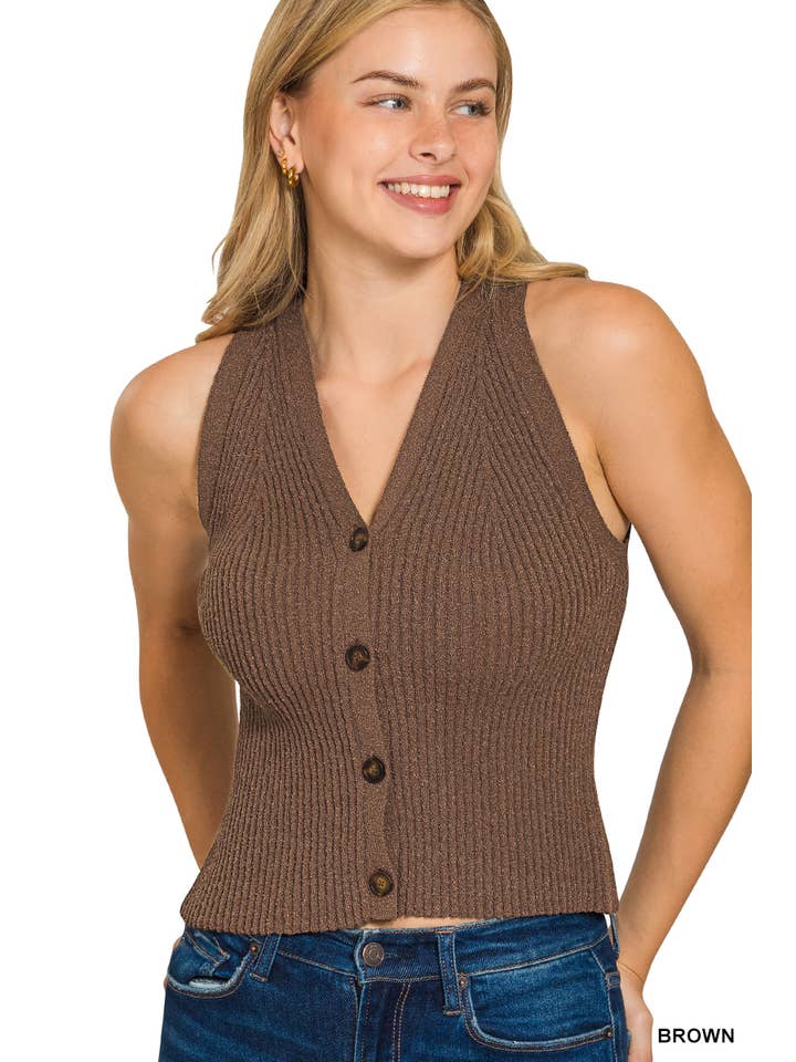 Ribbed Sweater Vest